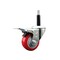 Service Caster 3'' Red Poly Swivel 3/4'' Expanding Stem Caster Total Lock Brake SCC-EXTTL20S314-PPUB-RED-34 - alternate 1